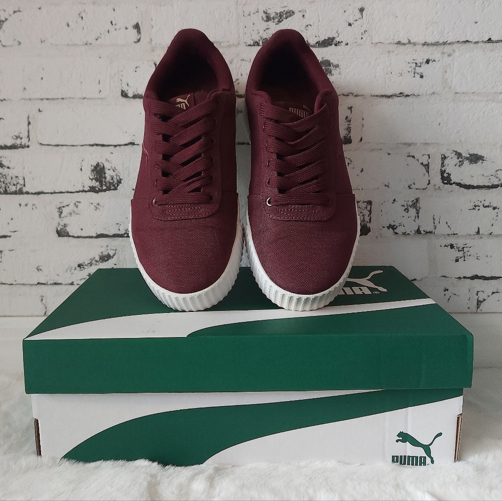 PUMA Womens Carina Summer Cat Burgundy Sneakers, 9.5 - Picture 6 of 8
